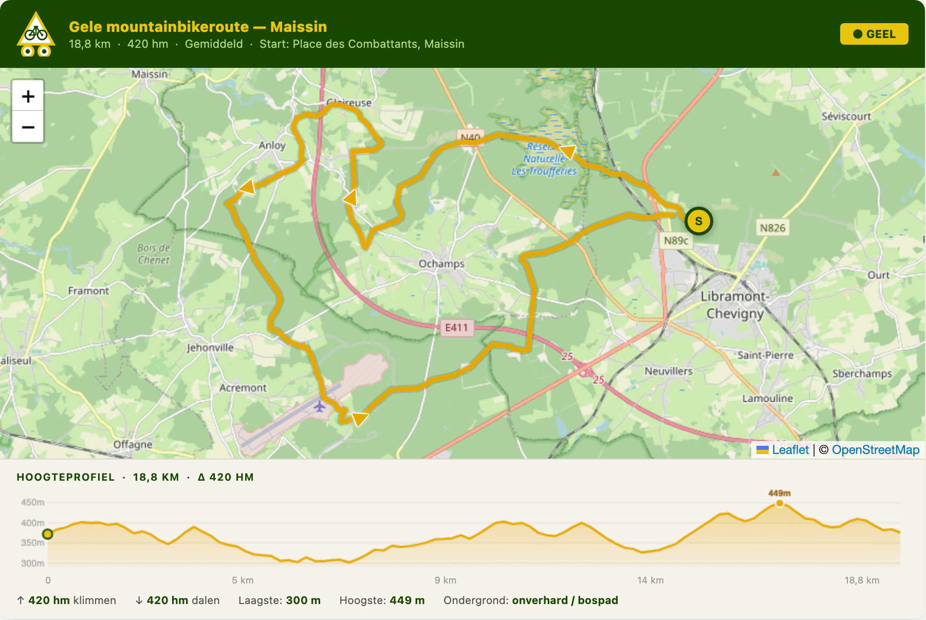 Gele route bij Maissin - Alle over de Ardennen